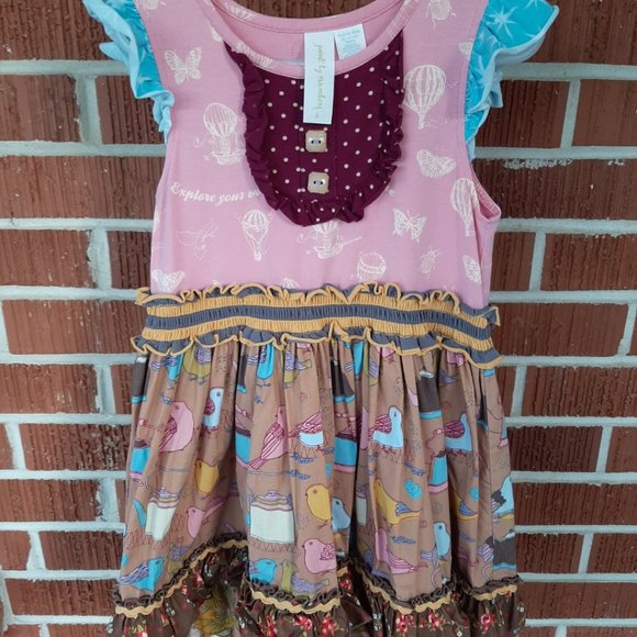 Matilda Jane Butternut tank dress with matching leggings girl size 6 - Picture 2 of 9